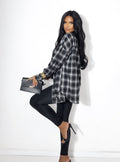 Koszula Plaid krata czarny - Lexandra Style